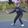 Laura Chapman, Boothbay's first singles player and undefeated in league play over the past three-plus years, defeated her Dirigo opponent on Monday, May 5. KEVIN BURNHAM/Boothbay Register