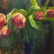 "Flora’s Tulips" by Roberta Goschke, oil, 16” x 20.” Courtesy of Ann Scanlan