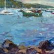 "Little Green Boat" by Roberta Goschke, oil, 11” x 14." Courtesy of Ann Scanlan