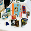 A collection of shines and upcycled books. Courtesy of Manon Lewis