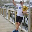 Ben Twining of Bigelow snatches the trophy for the second year. ISABELLE CURTIS/Boothbay Register