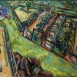 Diana Young painting in tempra. Courtesy of Gold/Smith Gallery