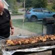 Veteran Brad Drummond tends the grill at last year's V.E.T.S. barbecue. File photo