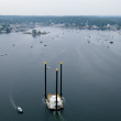 Liftboat Enzo Charles coming into Boothbay Harbor. Ryan Leighton photo