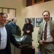 Andrew Gleason, left, with sculpture artist Andreas von Huene in 2011 at the former Gleason Fine Art Gallery in Portland. 
