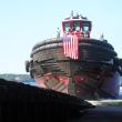 Gerard McAllister rolls into the Damariscotta River. STEVE EDWARDS/Boothbay Register