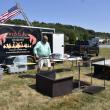 Tom Caron mans the cooking stations. FRITZ FREUDENBERGER/Boothbay Register
