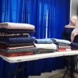 Quilts of Appreciation creator Pat Johnston with quilts to be presented at Sept. 20 event. JANE CARPENTER/Boothbay Register 