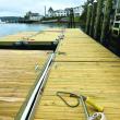 Placement of some of the completed floating docks. Remaining docks to be placed by the end of October. Photo by Maine Department of Corrections