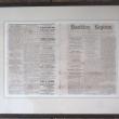 The framed Feb. 17, 1877 edition of the Boothbay Register. Courtesy of Scott Cohoon