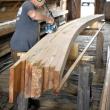 Carpenter Rick Prose at work. FRITZ FREUDENBERGER/Boothbay Register
