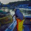 Clive Farrin and Sherman Stubbert prepare their traps first thing in the morning. FRITZ FREUDENBERGER/Boothbay Register