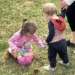 Sharing at the Easter Egg hunt. LISA KRISTOFF/Boothbay Register