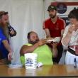 Windjammer Days hot dog eating contest. ISABELLE CURTIS/Boothbay Register