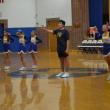 Cheerleaders perform a halftime routine. KEVIN BURNHAM/Boothbay Register