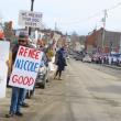 Protestors on the Newcastle-Damariscotta bridge on Jan. 10. Courtesy of Lincoln County Indivisible