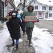 Protestors walk down Townsend Avenue. ISABELLE CURTIS/Boothbay Register