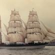 The 1877 bark "Elissa" sailing into New York in 1986 with Nat Wilson's sails. Courtesy Nat Wilson.