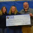 First National Bank's First Hoop donation to Boothbay Region High School. Courtesy of FNB 