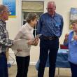 Rotarians Vicki Haugen and Jeff Long welcome new members Loretta Steeves and Bob McKane. Courtesy photo