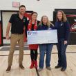 First National Bank's First Hoop donation to Wiscasset Middle High School. Courtesy of FNB