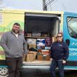 HLC’s Will Matteson and Samantha Mehlhorn stand with LuLu packed and ready to go out on a day of deliveries. Courtesy photo  