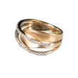 14K Gold and Diamond Crossover Ring
