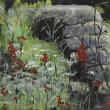 Janet Percival - "Cardinal Weed on the Sheepscot" - acrylic