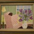 LM Turner - "A Book, A View & Lilacs" - acrylic