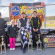 Late Model Victory Lane, from left: Jonathon Emerson, Abby Colson, Frank Moulton and Tiger Colby. Jasen Dickey Photography