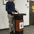 Mitch Rasor represents BBHWP during a site plan review. ISABELLE CURTIS/Boothbay Register