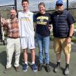 Harry Hinckley with his father, Gary Hinckley, mother Amy Harkins and his stepfather Adam Harkins. KEVIN BURNHAM/Boothbay Register