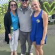 Maddie Andreasen with her parents, Michele and Nick Ripley. KEVIN BURNHAM/Boothbay Register