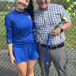 Sarah Harris and her father, Bruce. KEVIN BURNHAM/Boothbay Register