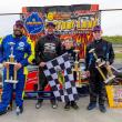 Sport Modifieds, from left: Adam Chadbourne, Kyle Hewins, Noah Das and Jaxson Moreside. Jasen Dickey Photography