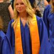 Madeleine Andreasen marches to the stage. KEVIN BURNHAM/Boothbay Register