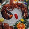 This 10-pound lobster helped decorate a table. STEVE EDWARDS/Boothbay Register