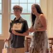 Jonah Fessenden and teacher Julie Browne. Eileen Higgins photo