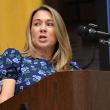 Leanne Burnham, BRHS guidance counselor and master of ceremonies at Awards Night June 10, congratulates the class of 2026 as the ceremonies start. KEVIN BURNHAM/Boothbay Register