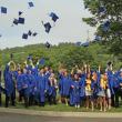 The cap tossing. STEVE EDWARDS/Boothbay Register