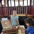 Eleanor and Lincoln McCaffrey at one of the Treasure Hunt locations. Elaine Jones photo