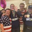 Grace and Valerie Giles with friends on their return. Courtesy photo