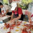 Irene Hardesty nearing the finish. LISA KRISTOFF/Boothbay Register