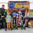 Late Models, from left: Ben Nile, Xander Marble, Shane Clark and Frank Moulton.  Jasen Dickey Photography