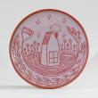 One of more than 500 handmade ceramic plates created by 2026 Salad Days Artist Torie Crouse. Courtesy photo