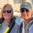 Captain Leigh Mumford (l), with First Mate Alicia Barry (r) team up to lead Women On The Water Friday sailing.