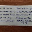 The document presented to Larry Brown from Tom Nickerson. Courtesy photo