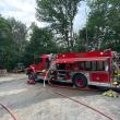 Firefighters at the scene of the fire at 7 Farnham Point Road, East Boothbay, June 30. Mark Sullivan photo