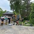 Firefighters at the scene of the fire at 7 Farnham Point Road, East Boothbay, June 30. Mark Sullivan photo