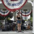 Imij Armstead singing the "Star Spangled Banner" a capella. LISA KRISTOFF/Boothbay Register